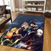 Demon Slayer2 Flannel Pattern Square Carpet,Area Rug,Carpet Rug for Living Room Bedroom Sofa Playroom Decor,Non-slip Floor Mat