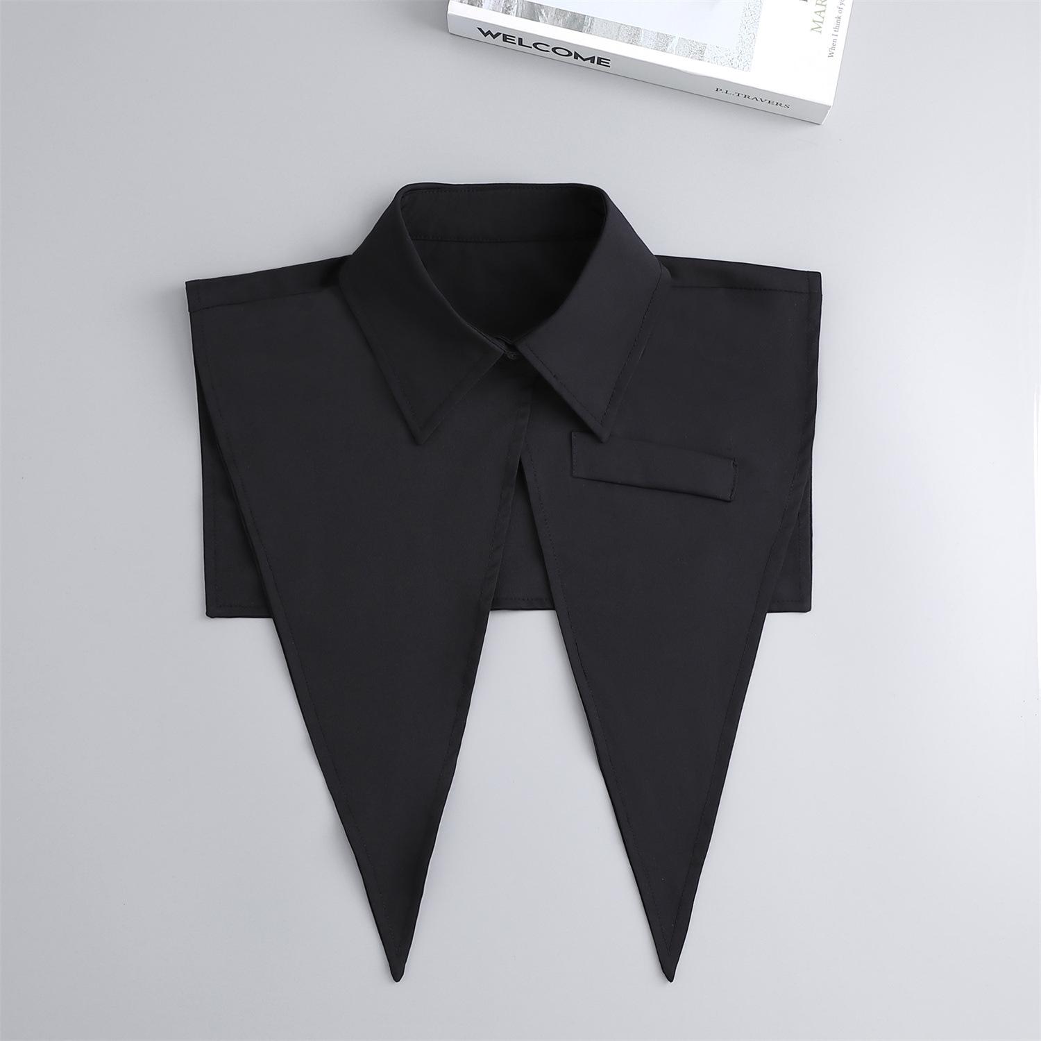 

Летняя тонкая рубашка-шаль с ложным воротником для женского большого размера, съемный воротник с острыми концами, костюм для мужских накидок на плечи, декоративный жилет