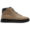 Coach Highline Round Toe Lace-Up High-Top Sneakers Men Sneakers Khaki CY060-KH-BK