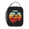 Sunset Seascape Lunch Bag Reusable Portable Cooler Thermal Lunch Box Oxford Bento Tote Bag for Work Travel Picnic