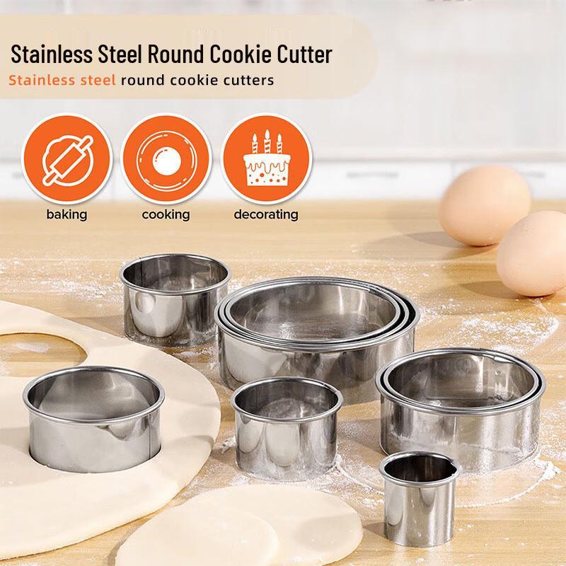 

Stainless Steel 11-Piece Round Cookie and Mousse Cutter Set 11-Piece Set
