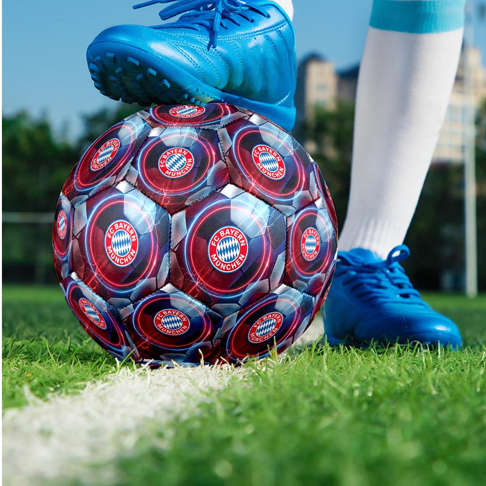 FC Bayern München Thema Fußball Größe 5 Fußball Weiche Haptik Professioneller Trainingsfußball für Outdoor-Sportarten