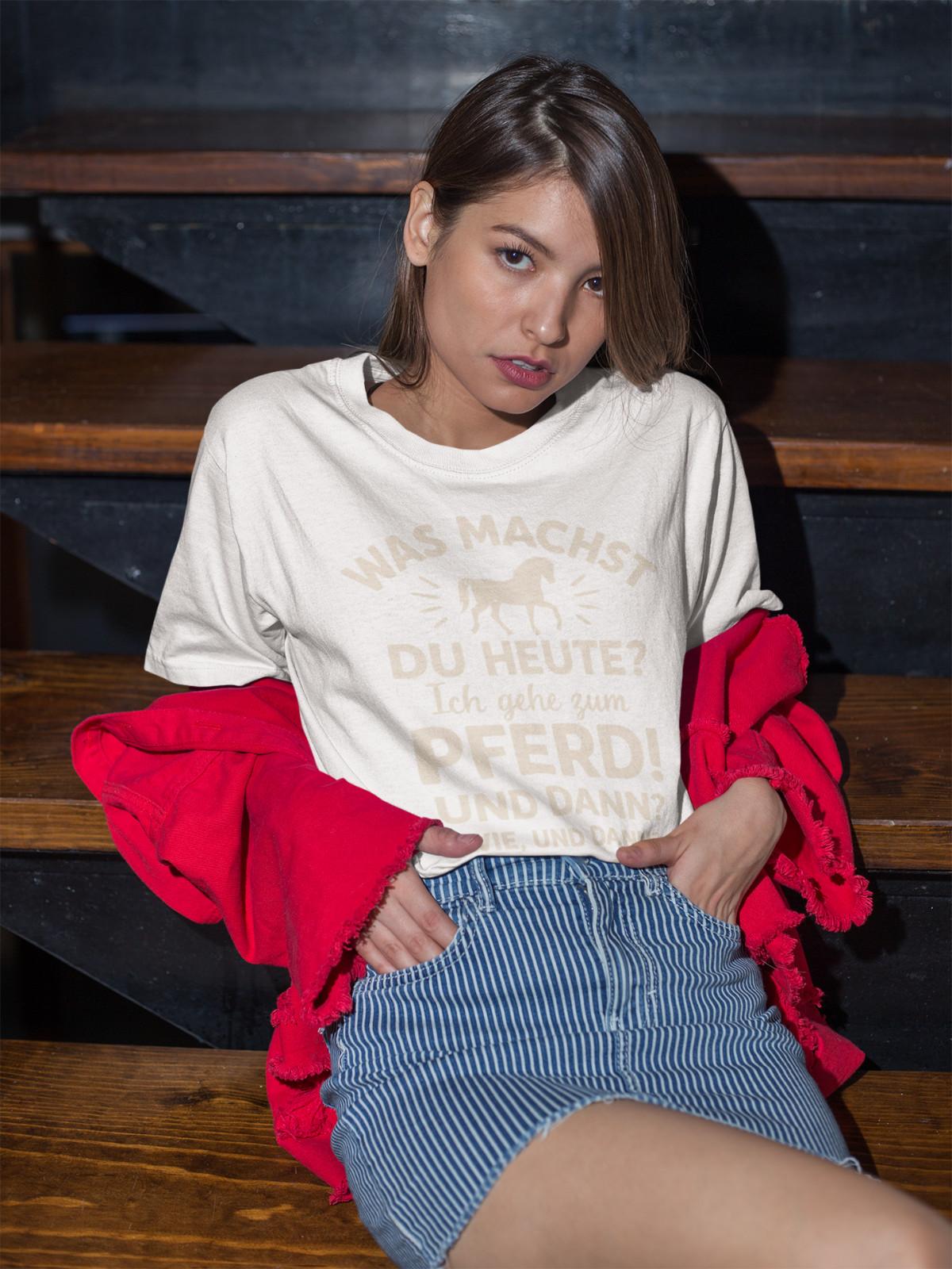 

„Was machst du“ – Lustiger Reitspruch Damen Oversize T-Shirt Mens Womens Tees Top (S–XXXL) 2XL