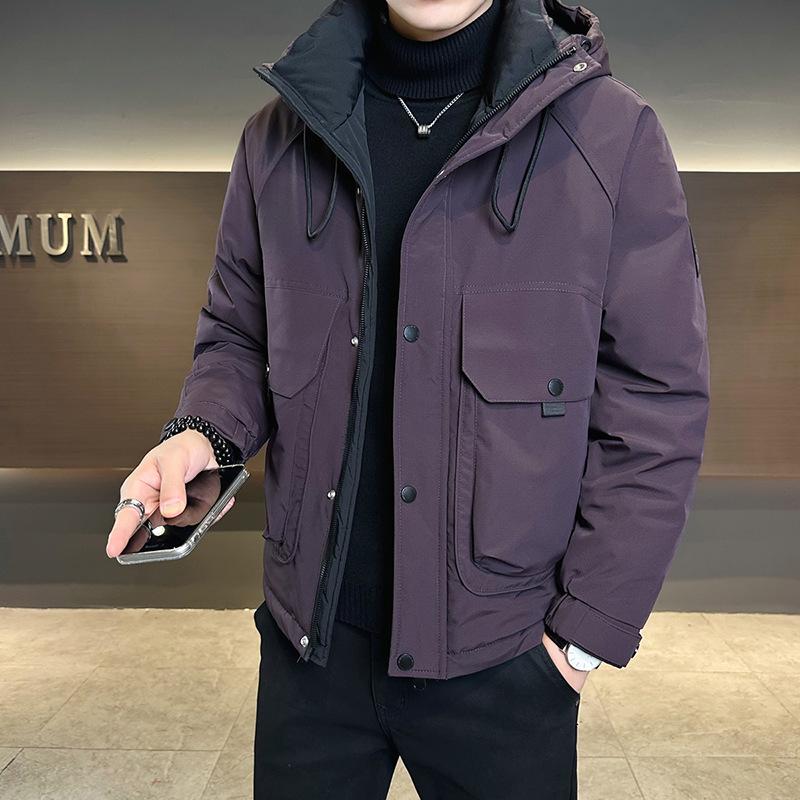 Men's Thickened Down Winter Jacket - 2025 High-End Short Style, Plus Size, Outdoor Mountaineering, Workwear Coat