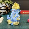 Gold Plated Ganesha with Terracotta Colour - Perfect for Car Dashboards, Office & Home Shelves, Diwali Puja, and Gifting
