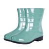 Short Rain Shoes Women Wear Non-slip and Wear-resistant Water Shoes Comfortable Waterproof and Velvet Pvc Labor Insurance Medium Rain Boots