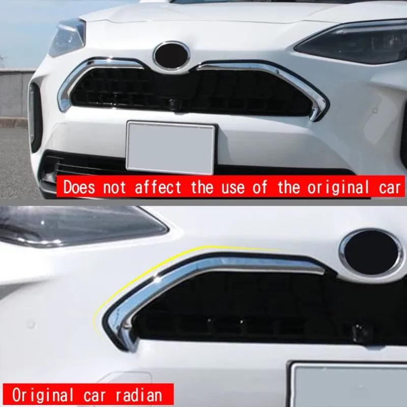 For Toyota yaris Cross   ABS balck Car Front Bumper Grille Grills Strip Trims Cover front mesh Trim Exterior Accessories