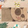 Capybara Cartoon Strandtuch Schnelltrocknend Klein bis Groß Handtuch Geeignet für Strand Yoga Fitnessstudio Pool Sommer Lustiges Geschenk für Freunde