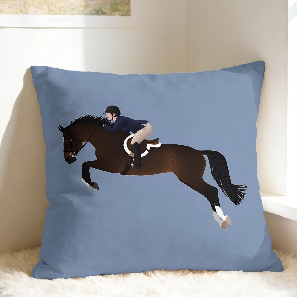 Pillow Cover Equestrian Kawaii Pillow Case For Sofa Car Home Decor Pillowcases