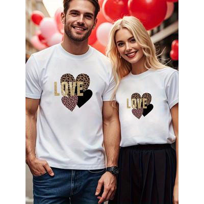1PCS Valentine's Day Couple Short Sleeve Daily