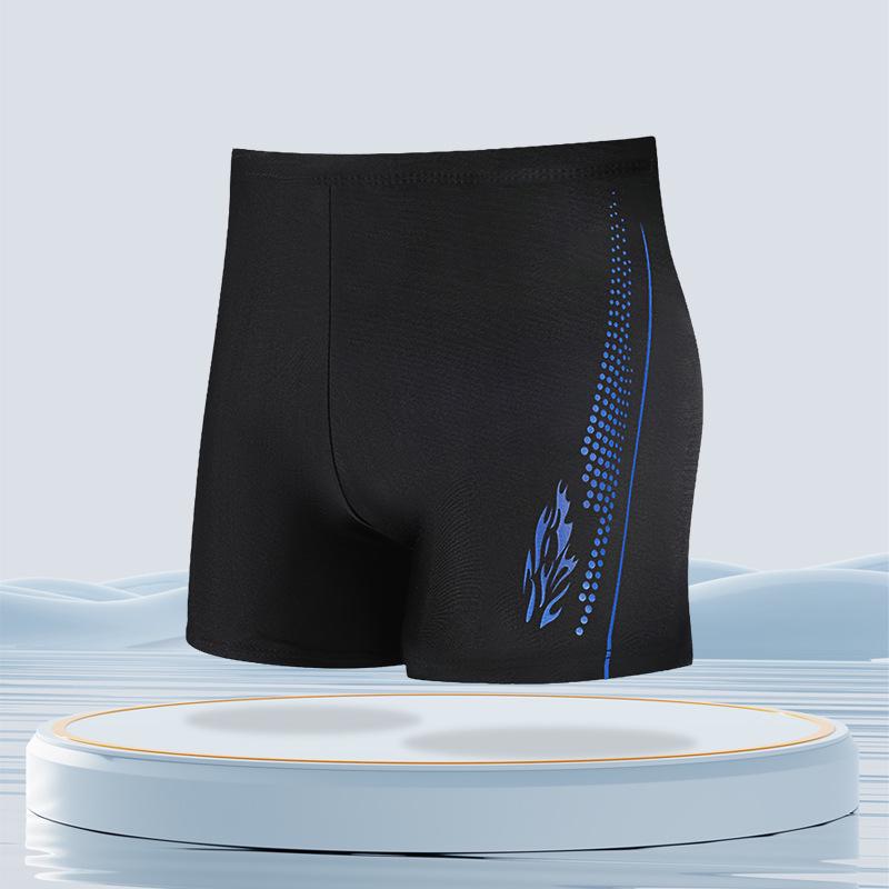 2024 Men's Quick-Dry Anti-Embarrassment Swimsuit: Fashionable, Breathable, Professional Flat-Angle Trunks