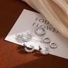 3 Pcs or Pairs Hoop Earrings for Women Trendy Dainty 14K Gold Cubic Zirconia Stud Earrings Stack for Multiple Piercing Jewelry