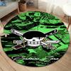 One Piece Straw Hat Pirates Round Area Rug Carpet Rug For Living Room Bedroom Sofa Playroom Decor Nonslip Floor Mat