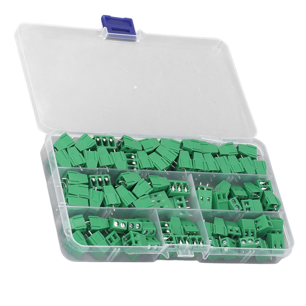 80PCS Schraube Terminal Block Messing Pin 5mm Pitch PCB Montieren Verdrahtung Terminal Stecker für Elektrische Pr