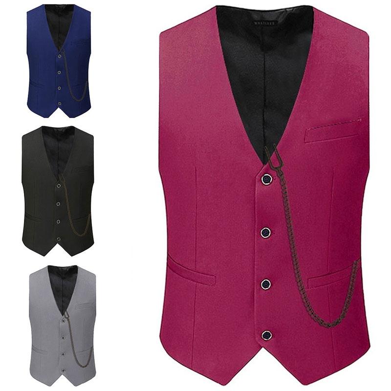 The Great Gatsby Waistcoat Slim Fitting Outfit Groomsman Outfit Breasted Single