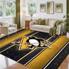 Pittsburgh Penguins Design Crystal Velvet Rug Soft Decorative Mat for Bedroom Entrance