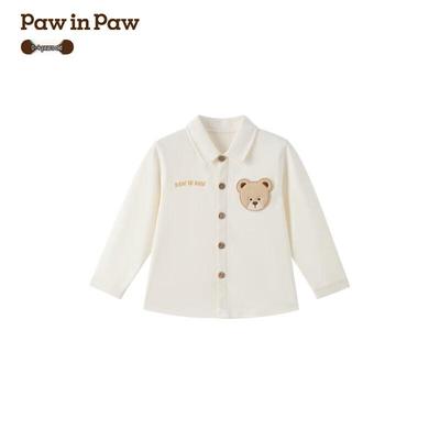 PawinPaw Boys' Cartoon Bear Long Sleeve Shirt