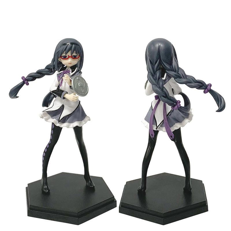 Puella Magi Madoka Magica Akemi Homura With Glasses Pvc Figure Desktop Decor Collectors Item For Fans