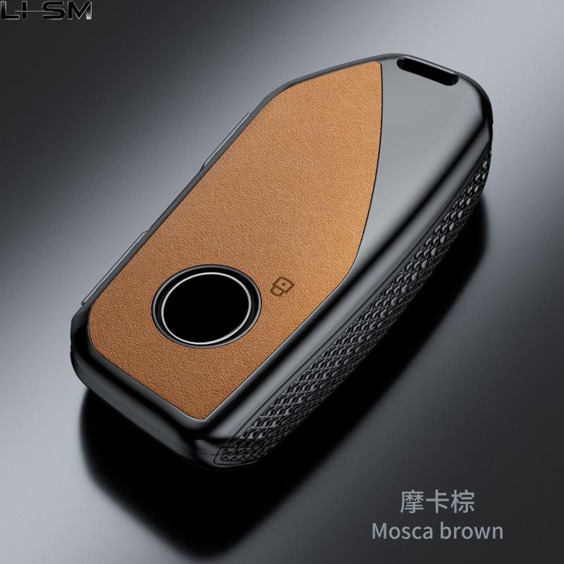 

Plastic Suede Car Key Case Remote Cover Shell Holder Fob For Bmw New 530Li I5 Ix1 X1 X5 840I 740Li Ix I7 X6 X7 5 7 Series