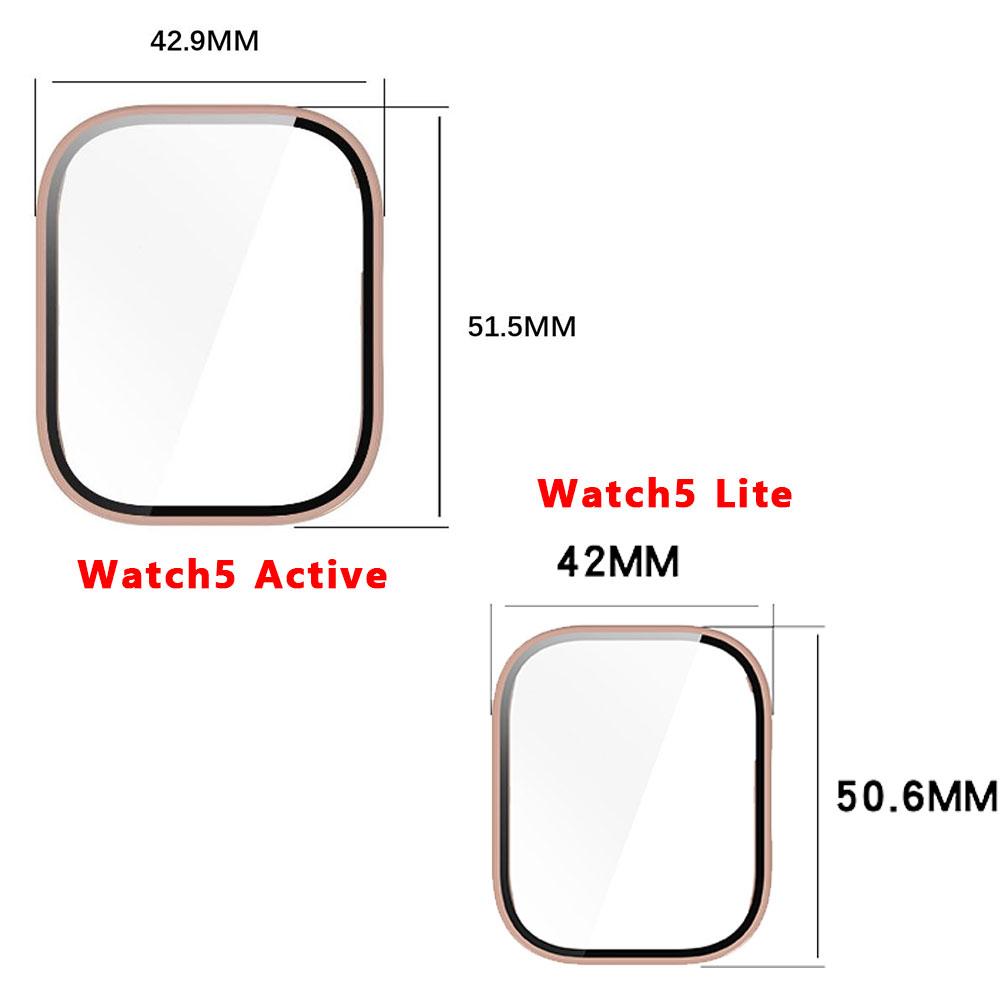 Coque de Protection PC + Verre pour Redmi Watch 5 Lite / Active Bumper Intégral Couvercle Anti-rayures + Protecteur d'Écran Accessoires