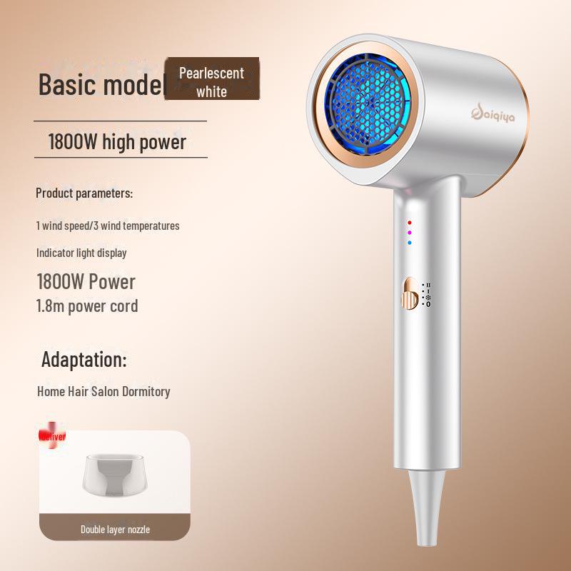 High-Power Ionic Hair Dryer with Blue Light for Home & Salon Use