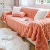 Sofa Towel Winter Thickened Rabbit Plush Sofa Cover Sofa Cover Cloth Sofa Cushion Seat Cushion All-Inclusive Plush Cushion Blanket
