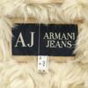 Armani Jeans Faux Leather Long Coat 6 Beige Women Used