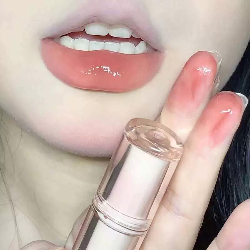 White Peach Milk Tea ~ Li Jiaqi Recommend Water Light Mirror Lip Lacquer Plain Face White Film Forming Students Pure Desire Nourishing Lipstick