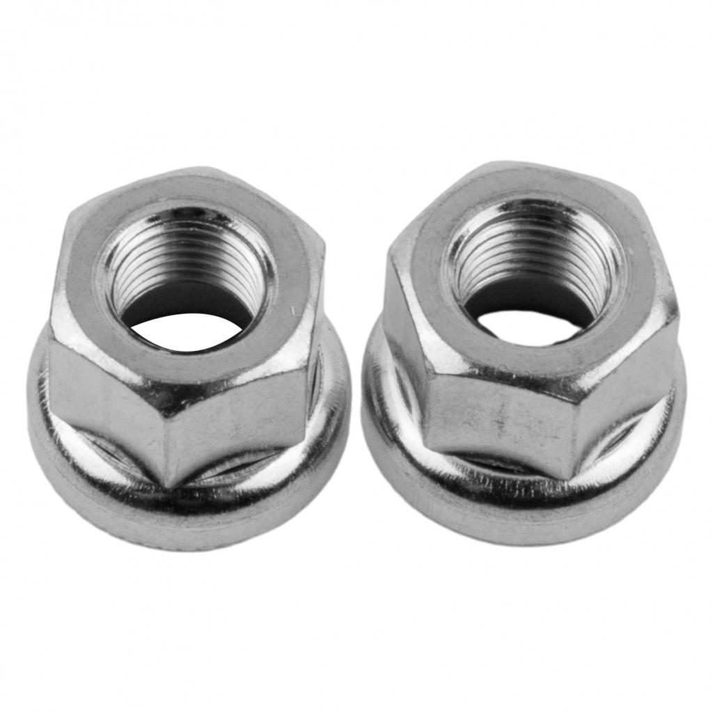 20G Bikes Crew Nut 2PCS 3/8 Dark Silver High Quality