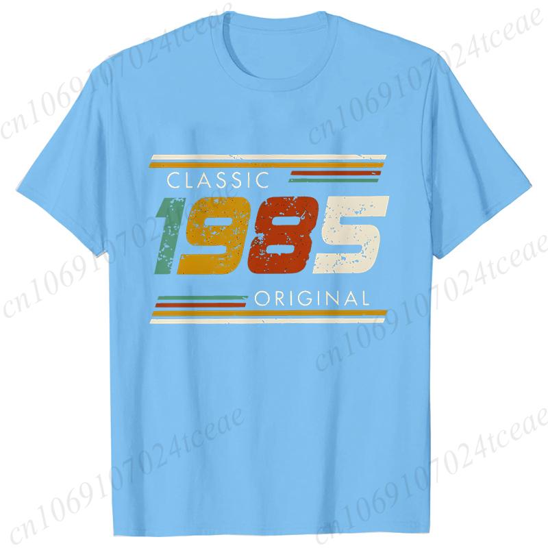 Fashion Birthday Gift for Men T-shirt Vintage Made in 1985 40th Birthday 40 Years Old Tops Summer Streetwear Short Sleeve Tees