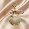 Yogodlns Seaside Shell Faux Leather Mini Backpack Hanging Handbag Pendant Bag Pendant Bags Accessories
