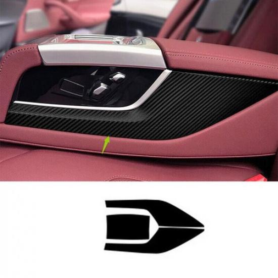 For BMW 5 Series - Carbon Fiber Sticker Rear Armrest Panel Decor 3PCS