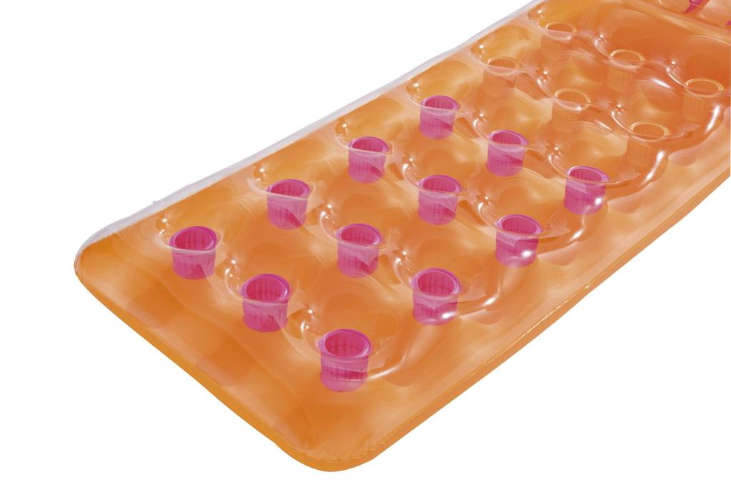 Bestway 175 x 63cm Summer Color Deluxe Floating Mat Orange 43015