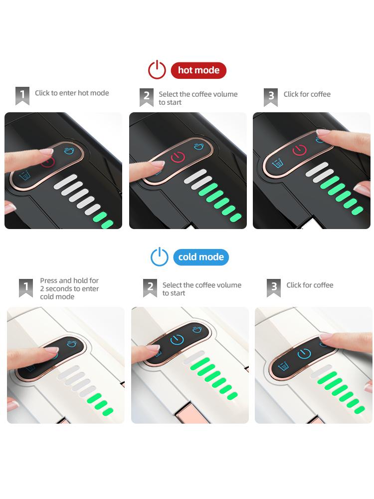 Multi Capsule Coffee Machine HiBREW 5 in 1 20 Bar Hot And Cold Extraction H2B