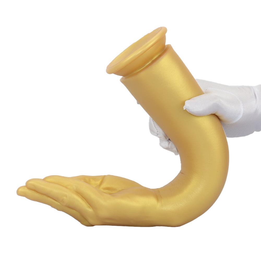 Plug Anale a Pugno in Silicone Dorato per Uomo - Dilatatore Extra Large Masturbatore Finto Braccio