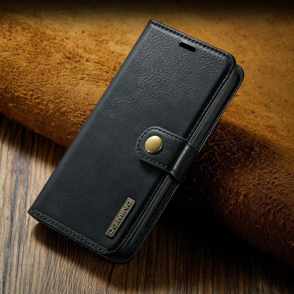 DG.Ming for IPhone 18 17 16 Pro Max 15 14Plus 12 11 13Mini Luxury 2-Folding Wallet Case Detachable Leather Magnetic Flip Cover Case