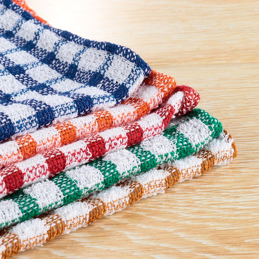 Soft Tea Towels Terry Cotton Kitchen Dish Cloths Clean Microfibre Absorbent Non-stick Cleaning Clothes Kitchen Tool