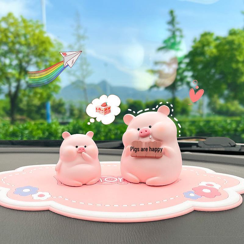Cute Pig Nannan Car Interior Ornament - Creative Decompression Decor for Women
