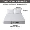 3pcs Cotton Fitted Bed Sheet Set (1 Fitted Sheet + 2 Pillowcases) Breathable Soft Mattress Cover with Pillow Cover Bedding Set