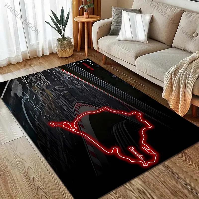 Multi Sizes Nurburgring F1 International Track Carpet for Living Room Home Decor Non-slip Floor Mat for Bedroom Large Area Rugs