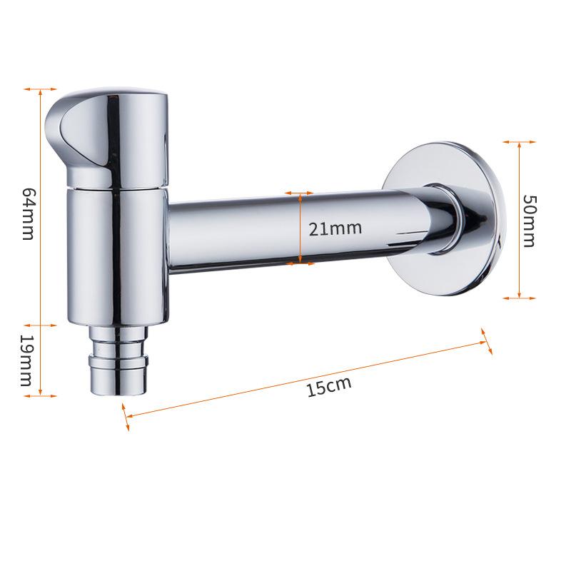 

Black Brass Extended Outdoor Garden Faucet Wall Mounted Bathroom Corner Washing Machine Tap Durable Water Supply Valve