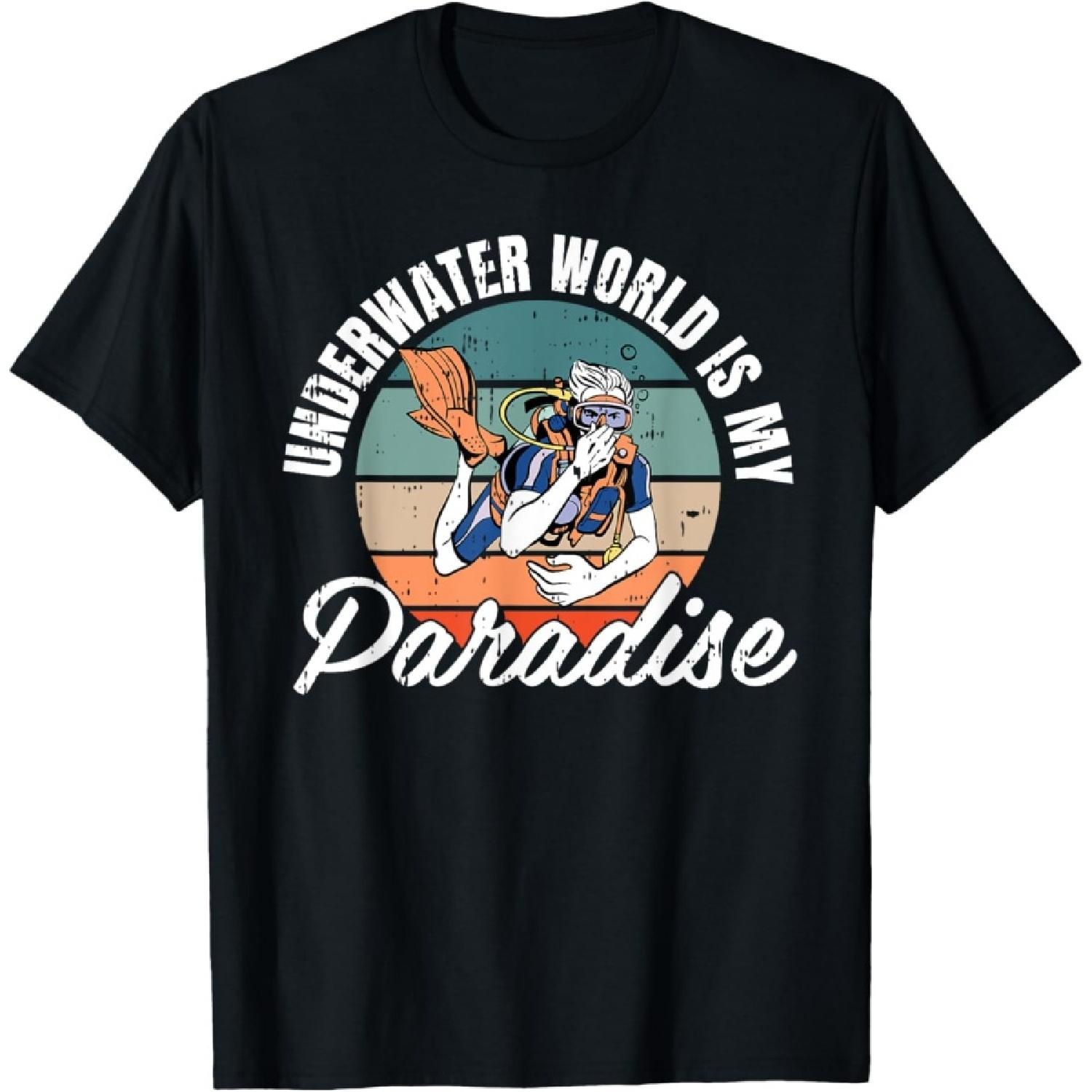 Подводный мир - мой рай Дайвинг Дайвер Дайв Футболка(8) S