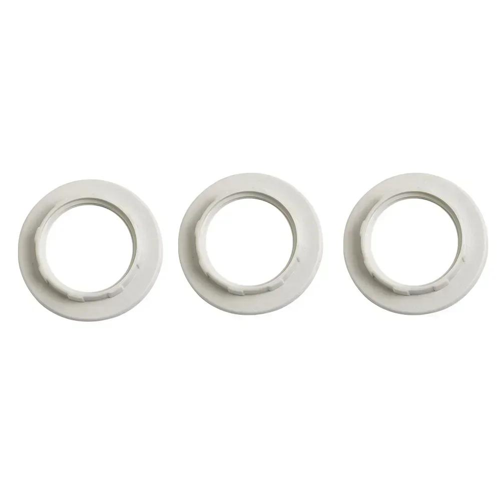 3Pcs E14 Plastic Lampshade Collar Ring Thread Lamp Light Shade Parts Bulb Holder Adapter Washer Transverter Retaining Fitting