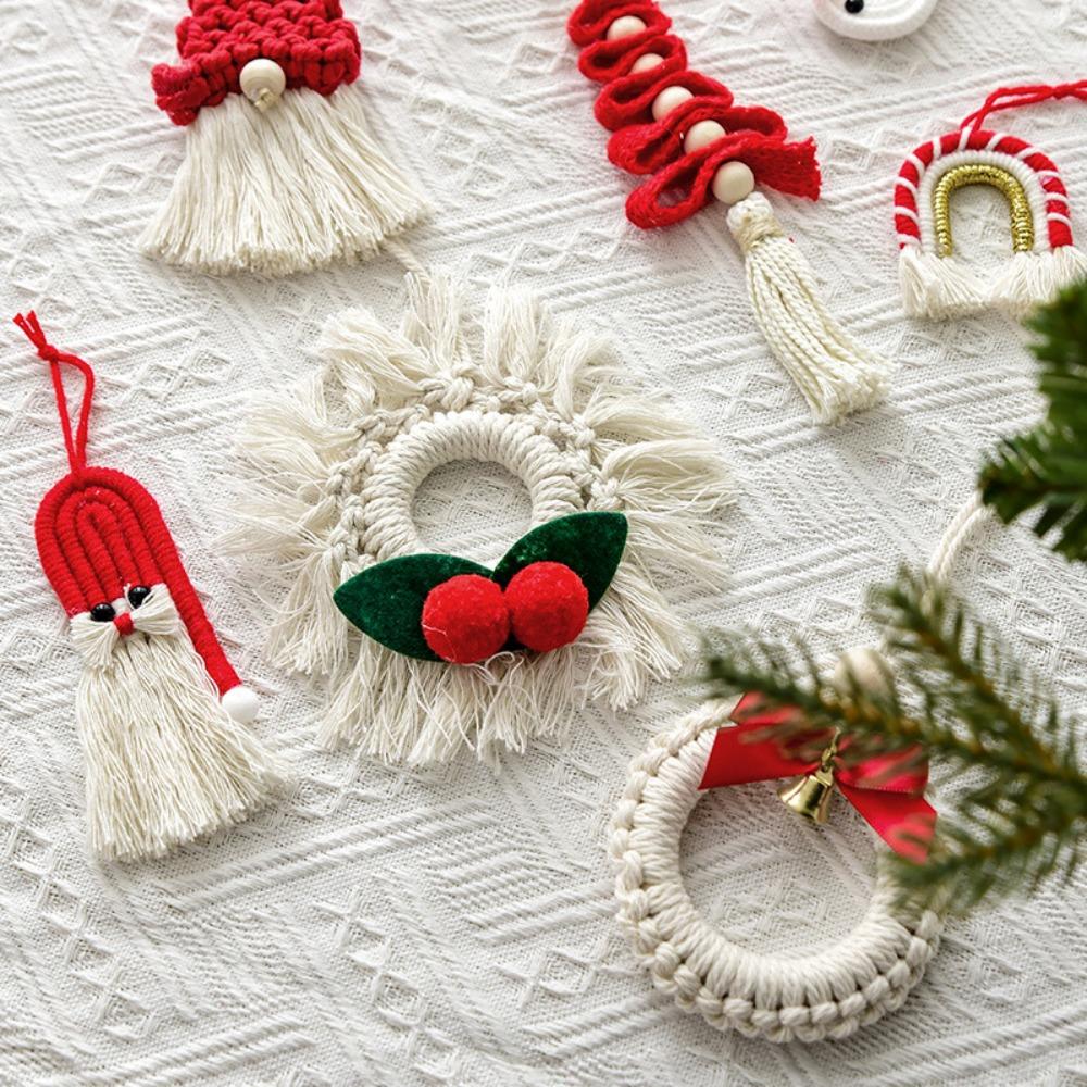 Handcrafted Christmas Tree Decorations Cotton Thread Creative Hanging Ornament Christmas