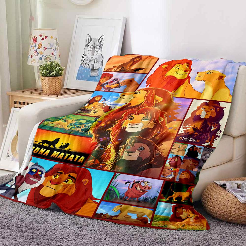 1Pc Lion Collage Blanket Soft And Comfortable Casual Warm Camping Travel Christmas Halloween Xmas Gift M924338