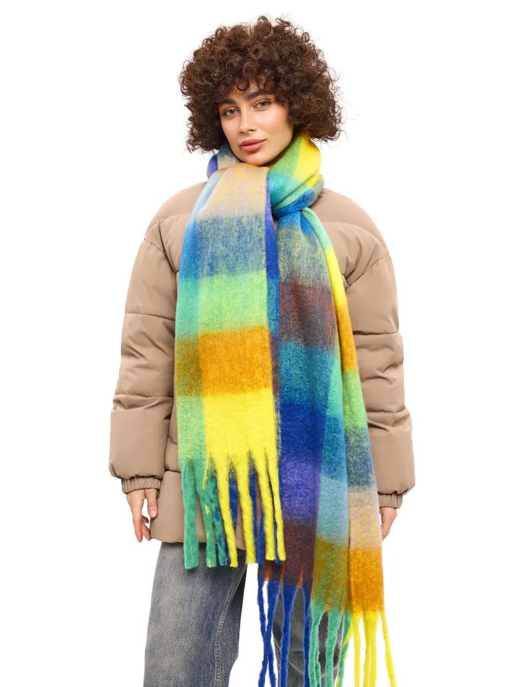 Luxury Design  Winter Scarf Thick Warm Solid Shawl Women S Shawl Classic Imitation Cashmere Men S Scarf Long Tassel 240X38cm