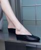 KHIHO Liora Curved Wedge Mule Black