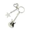 Fashion Star Guitar Keychain Decorations Simple Car Keyring Hanging Ornament