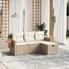 VidaXL Garden Lounge Set with Cushions 4 Pcs, Patio Sofas, Patio Furniture Set, Outdoor Furniture, Beige 3265489