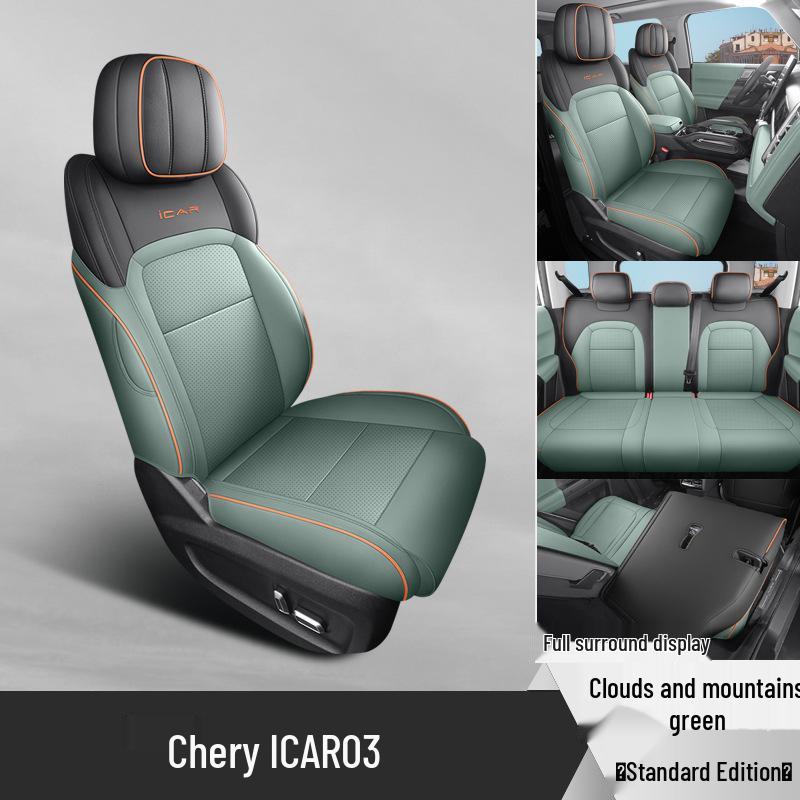 New Universal 5-Seat Full Leather Car Seat Cushion for Car03 - All Seasons